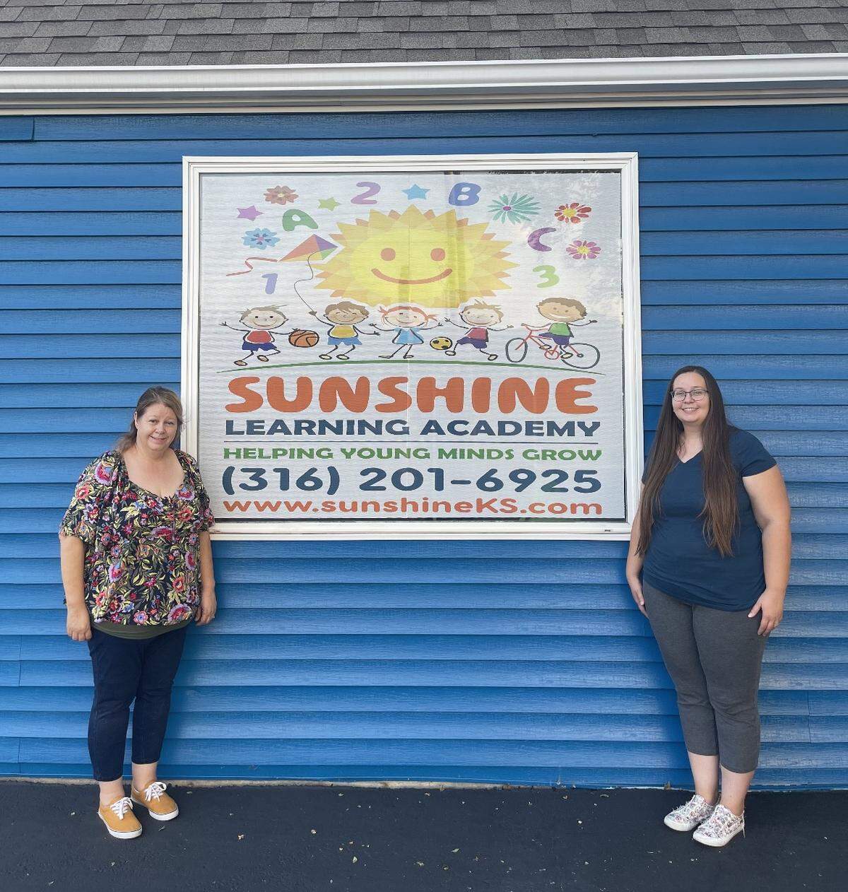Diana Poell, left, and her daughter, Whitney Dhakal, are opening Sunshine Learning Academy next month near 13th and Maize Road.