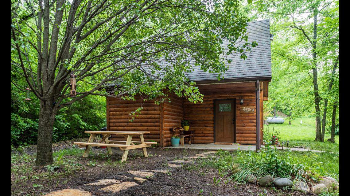 This “cozy cabin retreat” in Tonganoxie was recently named the “most wishlisted” Airbnb listing in Kansas.
