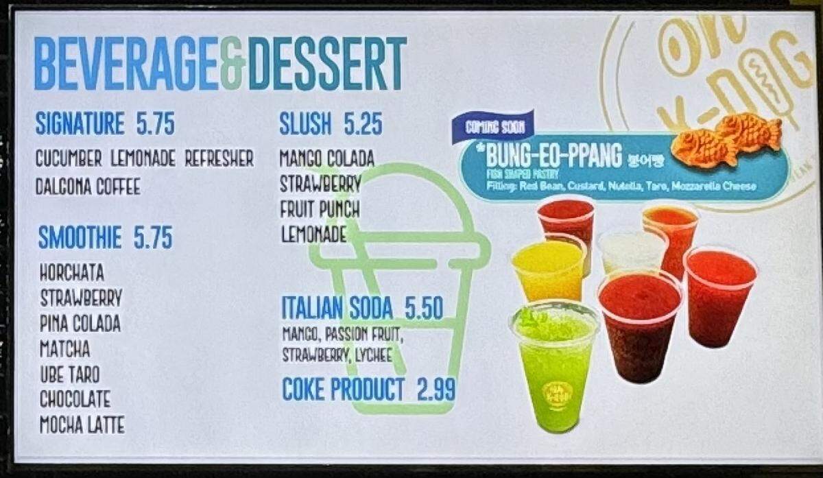 Oh-K Dog menu 3