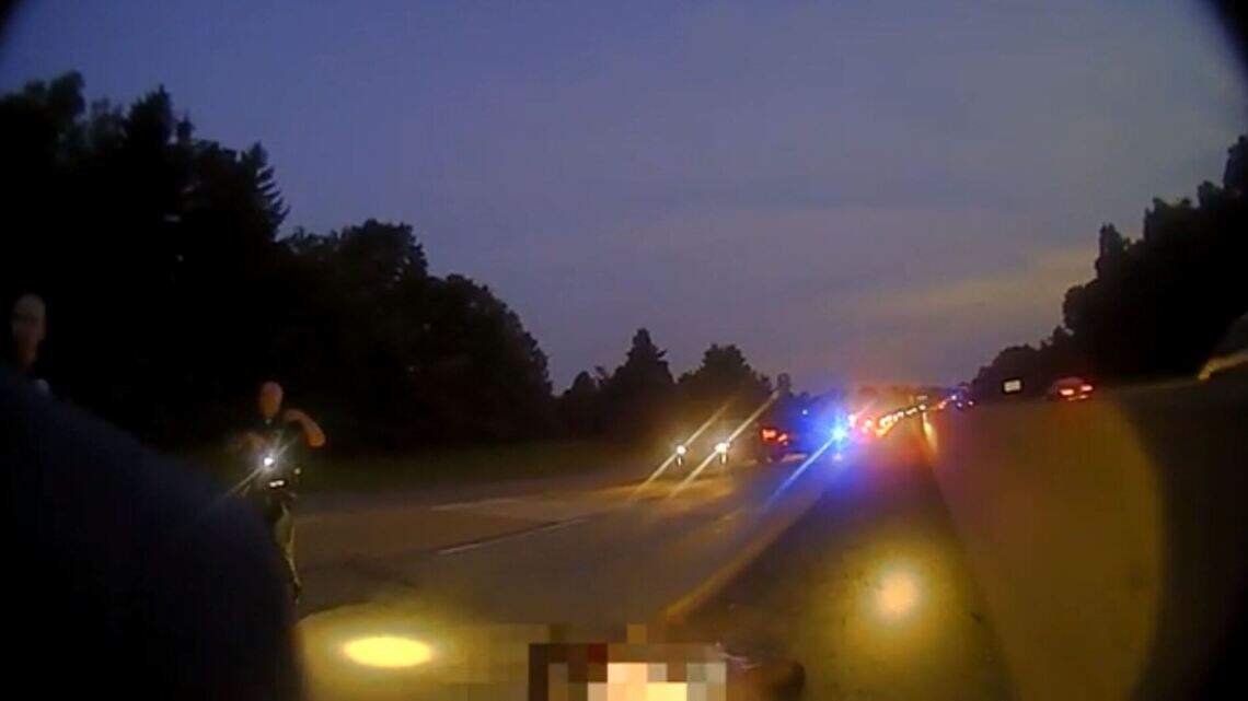 The driver thought a deer ran into his van. It was actually a 'butt-naked' man