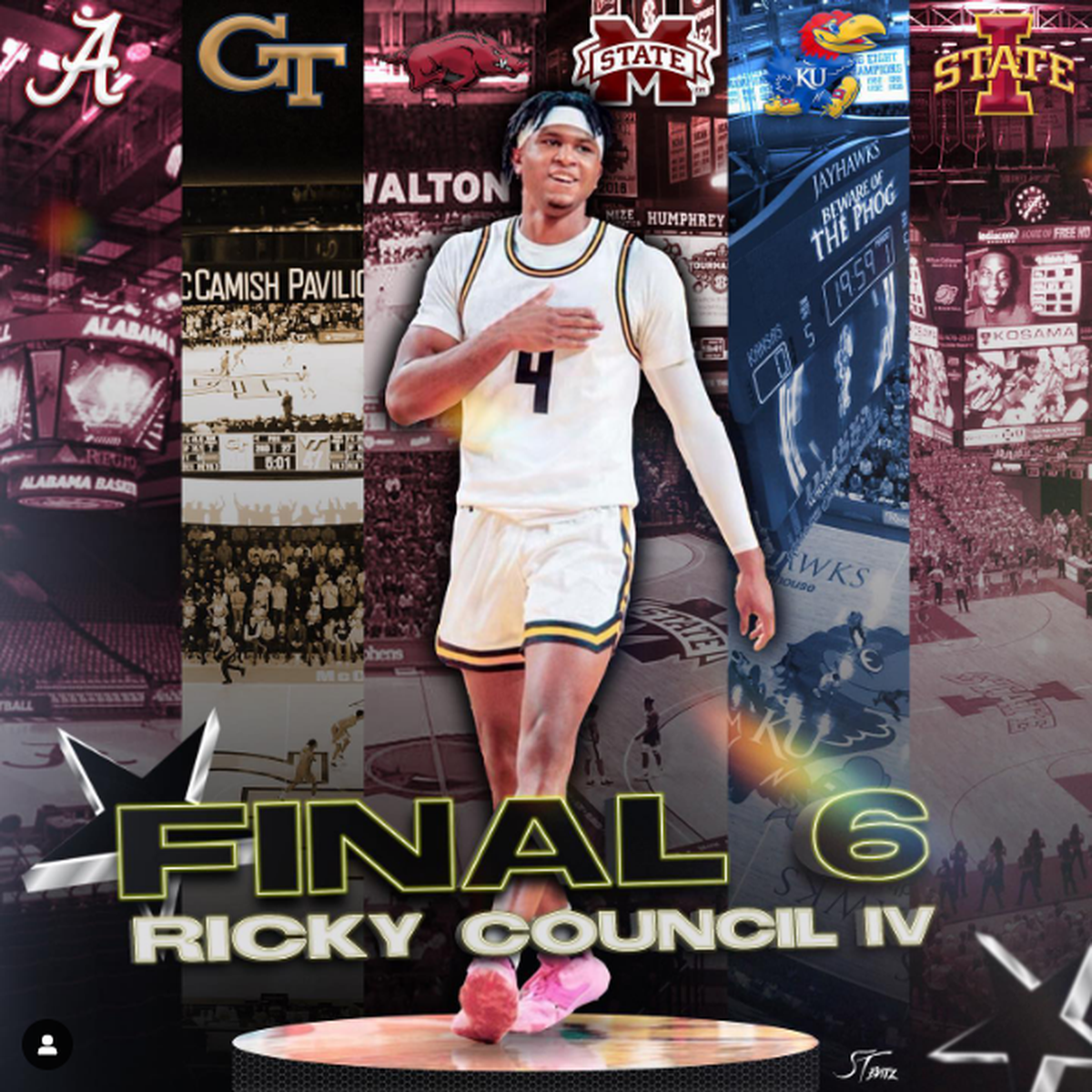 The final list for Ricky Council IV.