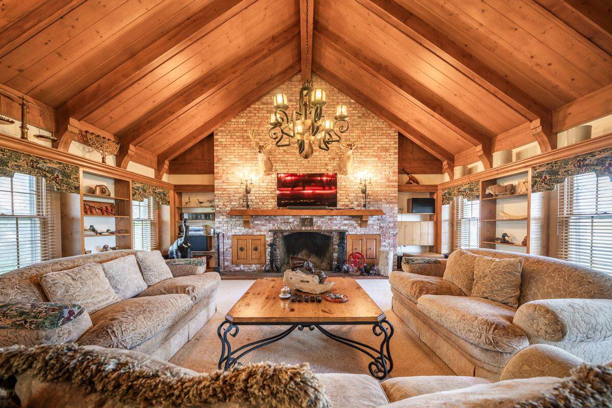 Inside the massive home at Teichgraeber — Bar S Ranch.