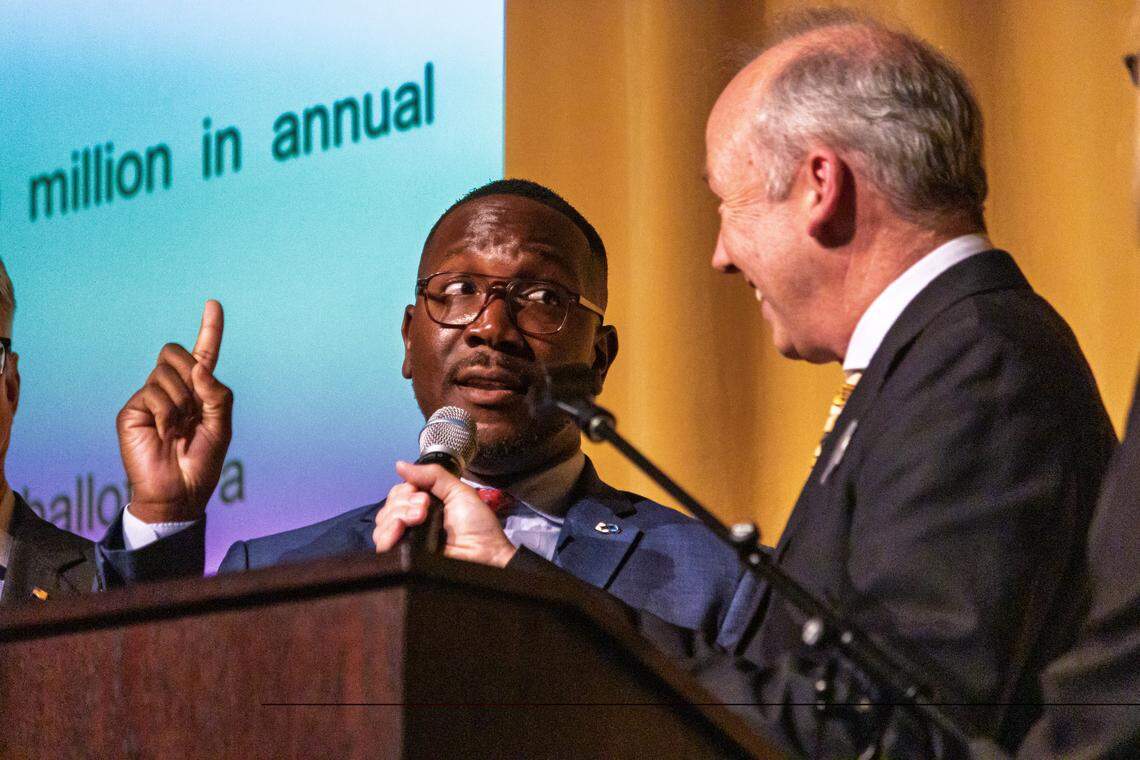 Wichita City Councilman Joseph Shepard publicly commits to supporting Justice Together's proposals on affordable housing and homelessness. He also voiced intent to rectify the impact of redlining, invest in neglected neighborhoods and craft a new sales tax proposal with diverse voices. "I'll meet with you. I'll worship with you. I'll do justice together with you," Shepard said.