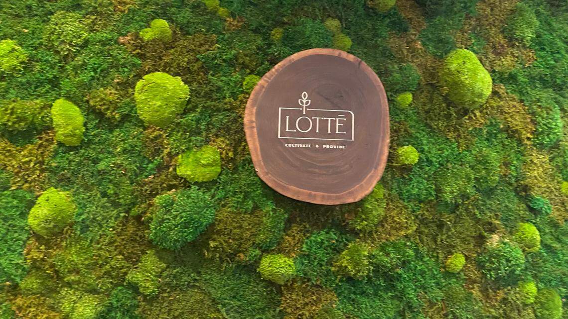 Lotte’s neighbor Grow created an attractive moss wall at the restaurant’s entrance.