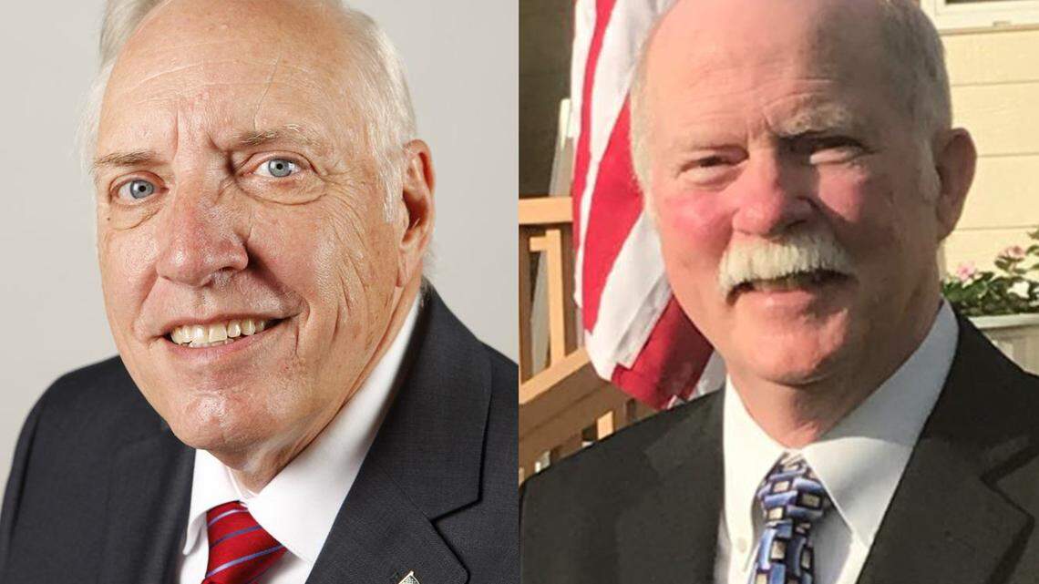 David Dennis, left, is running for reelection to the 3rd District seat on the Sedgwick County Commission. His opponent is Mike Iuen, right.