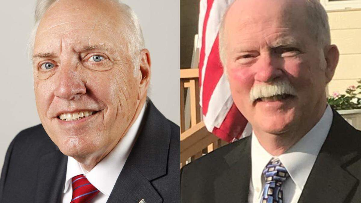 Sedgwick County Commissioner David Dennis, left, is running for reelection in District 3 seat. His opponent is Mike Iuen, right.
