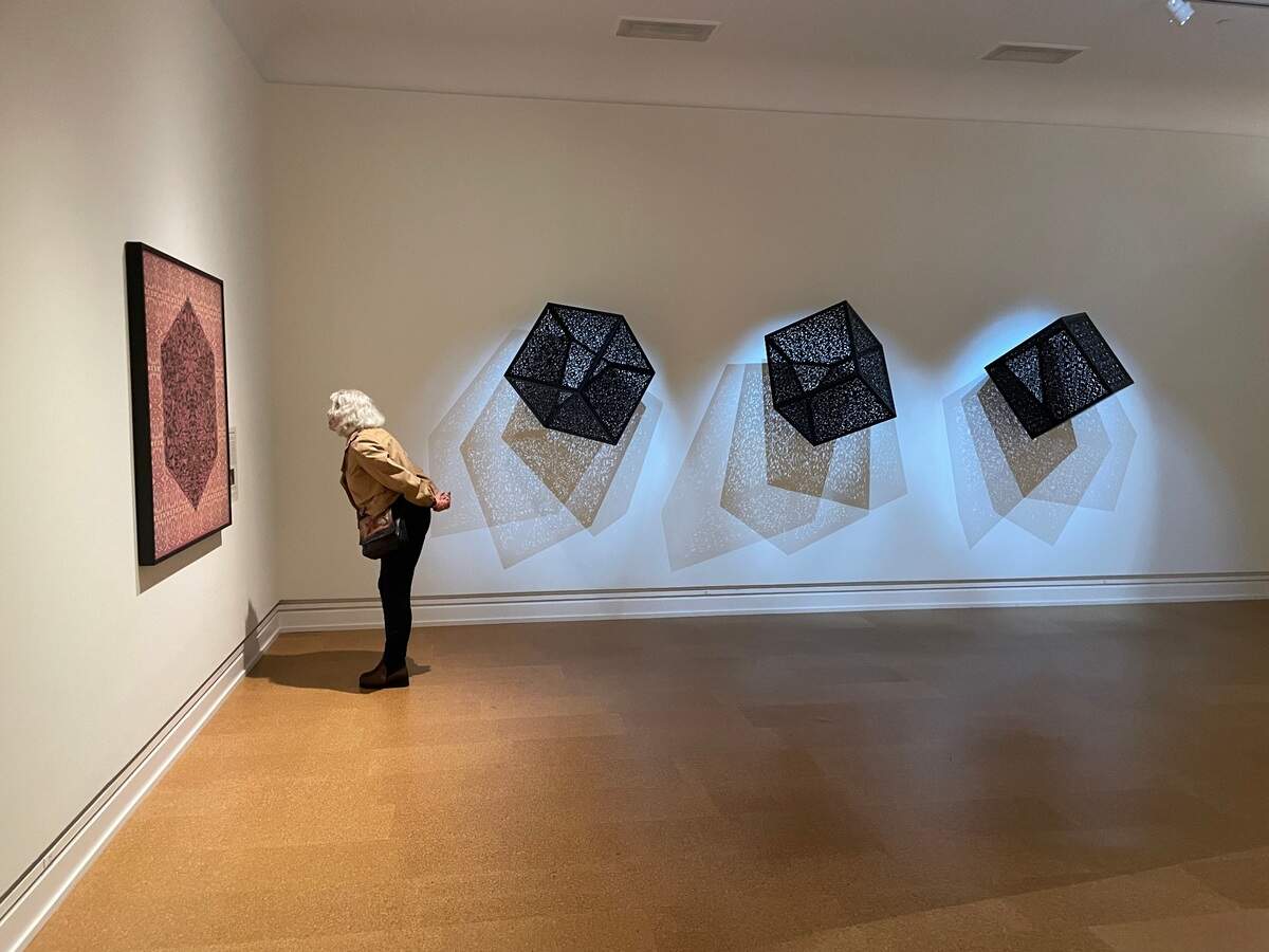 “Itinerant Shadows” by Anila Quayyum Agha.