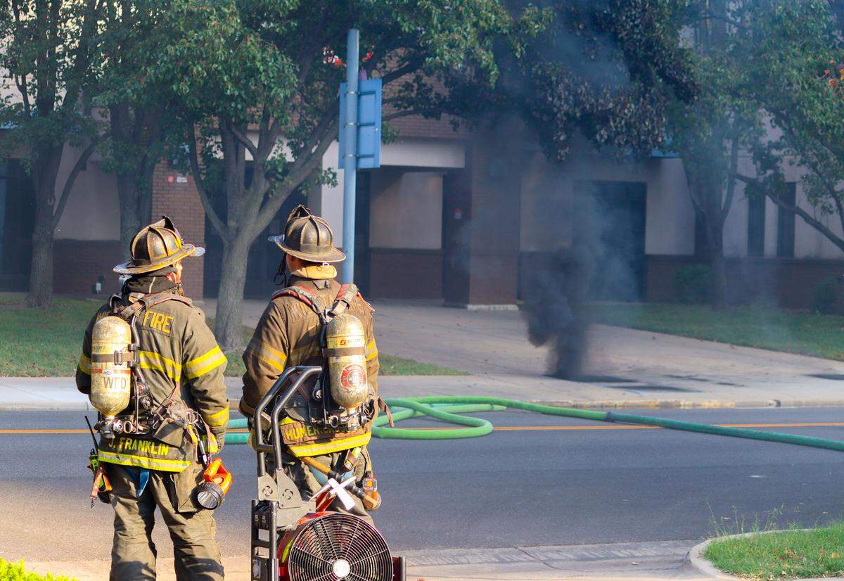 Twin plumes of smoke came pouring out of underground grates along Market late Friday afternoon, triggering a response from the Wichita Fire Department.