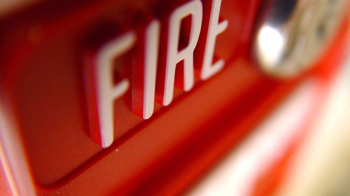 Close-up of a fire alarm.