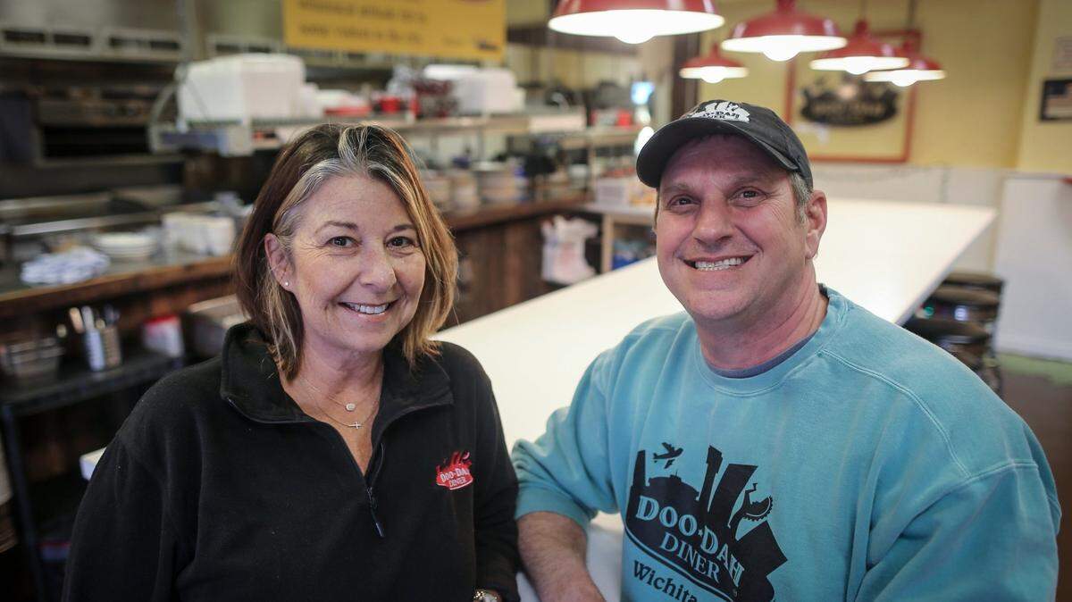 Patrick Shibley, right, has been diagnosed with metastatic prostate cancer and begins treatment later this week. He and his wife, Timirie, left, started Doo-Dah Diner in 2012.