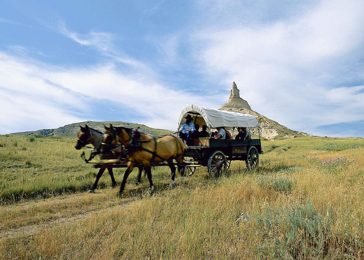 Nebraska’s Chimney Rock is considered one of the most recognized landmarks along the Oregon Trail.