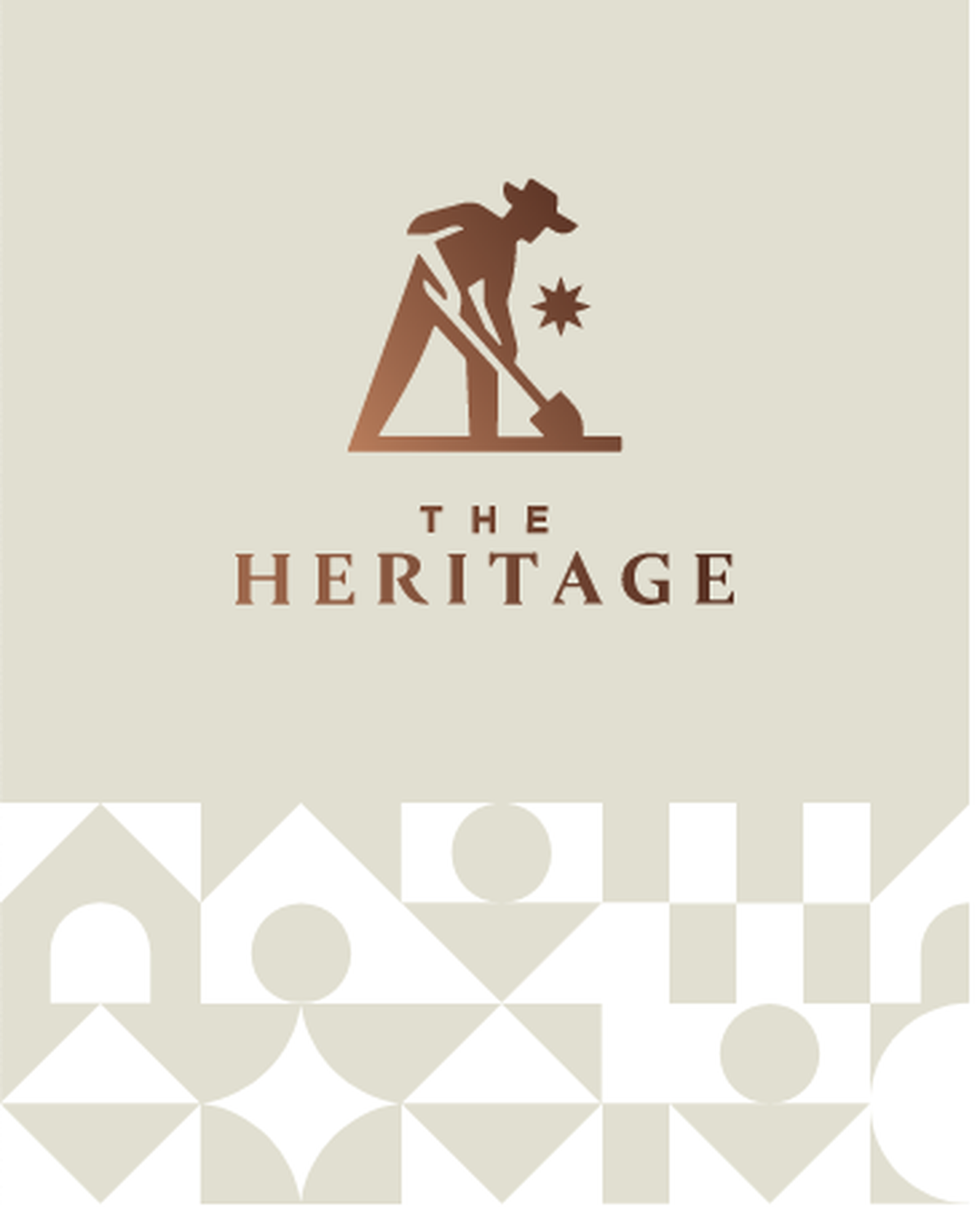 The logo for the new Heritage development in Andover represents a look back to the city’s agricultural past as well as to its future with modern touches, including a geometrical quilt pattern.