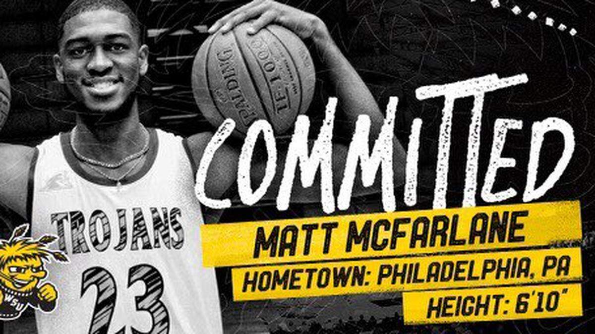 Colby Community College sophomore Matthew McFarlane committed to Wichita State on Thursday. The 6-foot-10 center is Isaac Brown’s first recruiting pledge as WSU head coach.