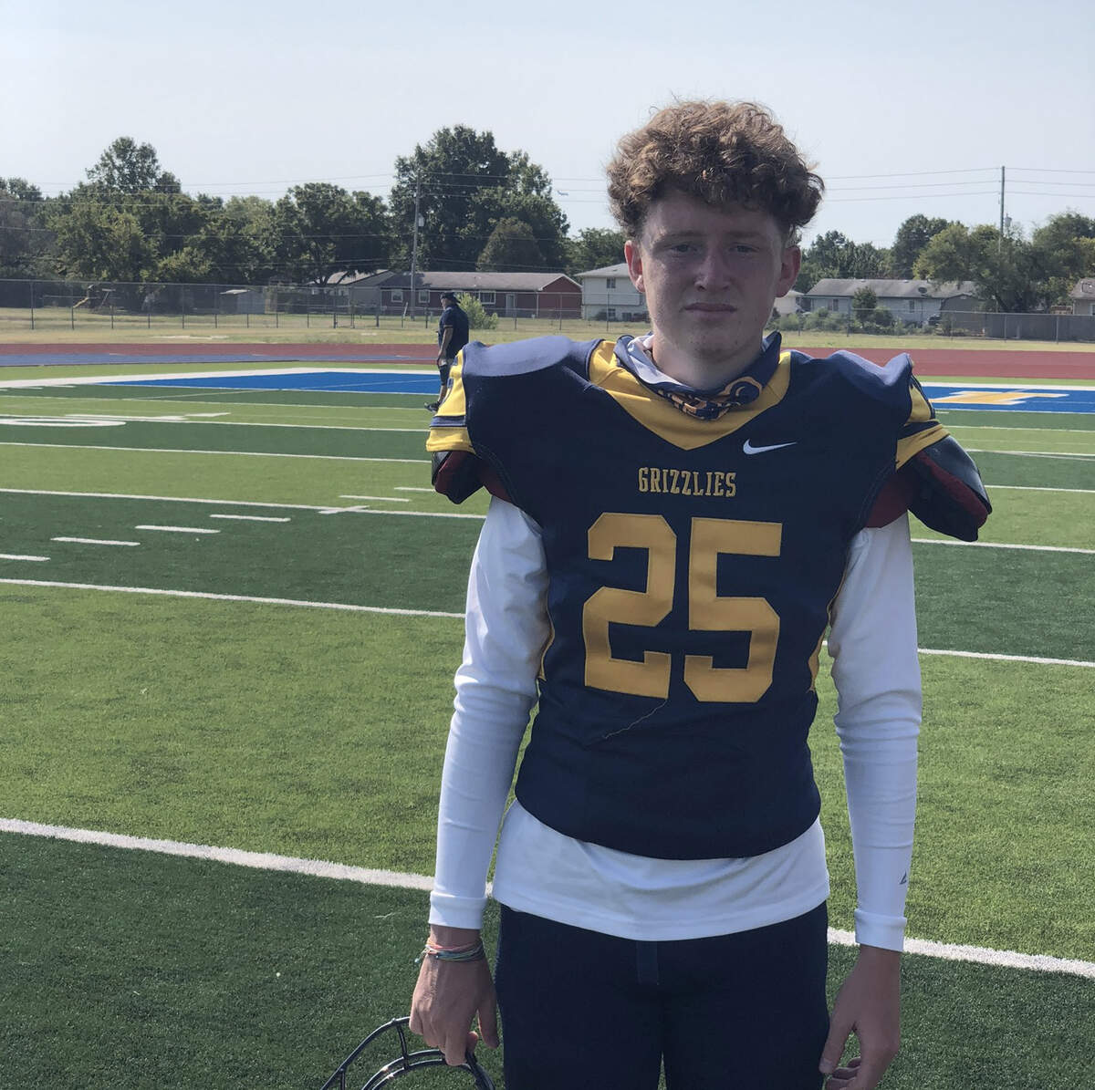 Every Northwest senior — Carson Arndt is pictured here — had their picture taken at Northwest’s field after they thought their season was over.