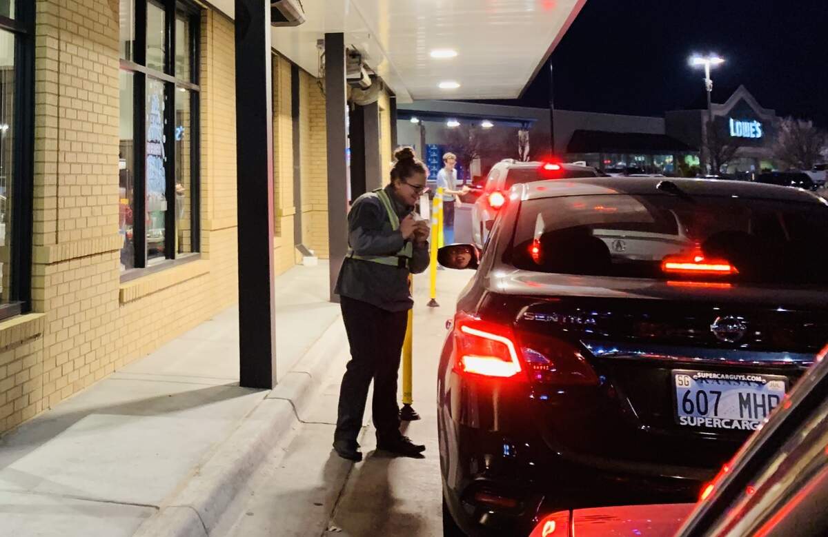 Chick-fil-A restaurants in Wichita will frequently dispatch five to seven people outside to help make their drive-through lanes move more quickly.