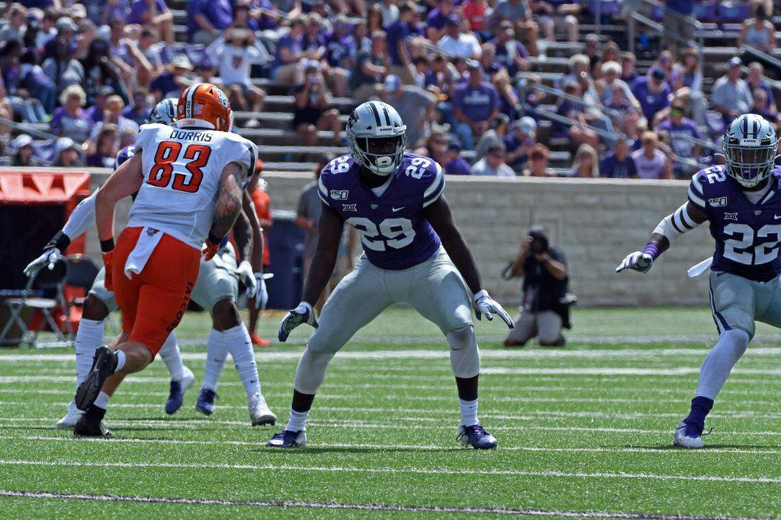 K-State’s Khalid Duke competes against Bolwing Green at Bill Snyder Family Stadium in Manhattan, Kansas on September 7, 2019.