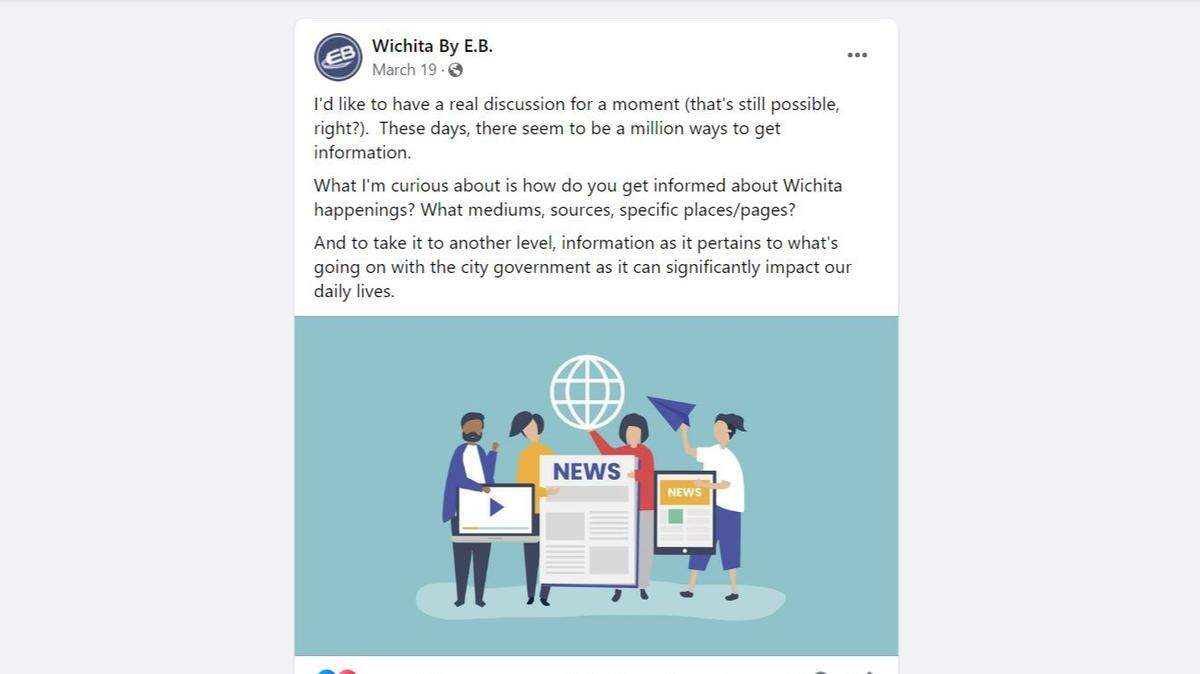 This Facebook post appeared to be an authentic question posed by a local food reviewer, but in reality was bought and paid for by the city of Wichita.