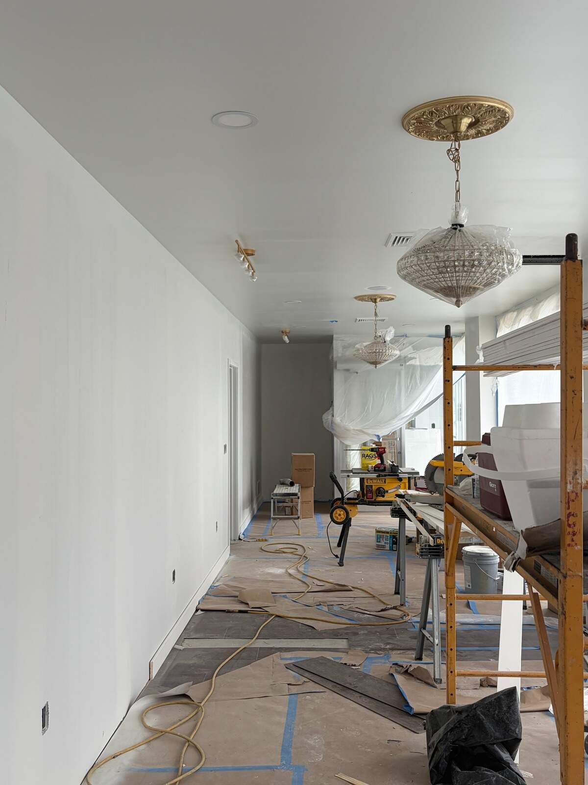 Final interior work happened over the long holiday weekend at Bohemia Healing Spa’s new space near Central and Woodlawn.