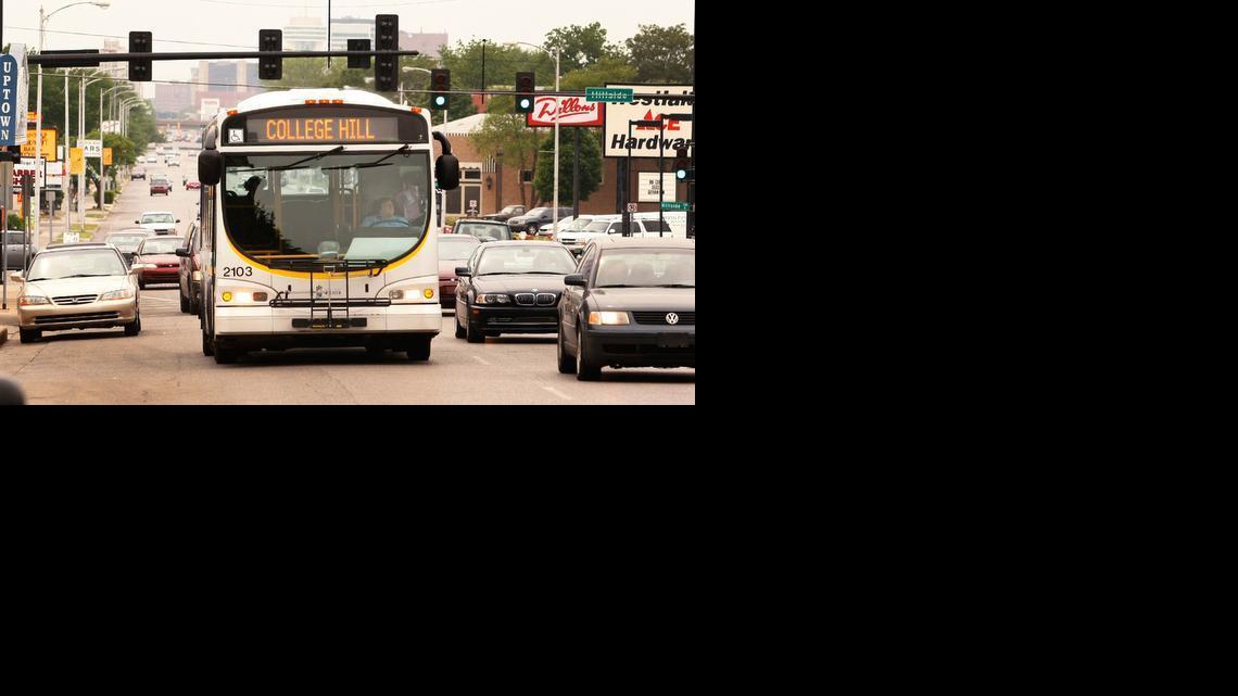 The College Hill city bus heads down Douglas. Improvements to the transit system would add to the cost of projects the Wichita City Council is considering.

