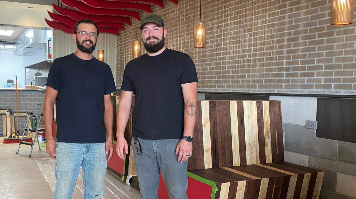 Sebastian Gordon, right, is opening a sister restaurant to his Red Bird sandwich shop. It will be called Black Bird Burger, and his partner will be his longtime kitchen manager Matt Edwards.