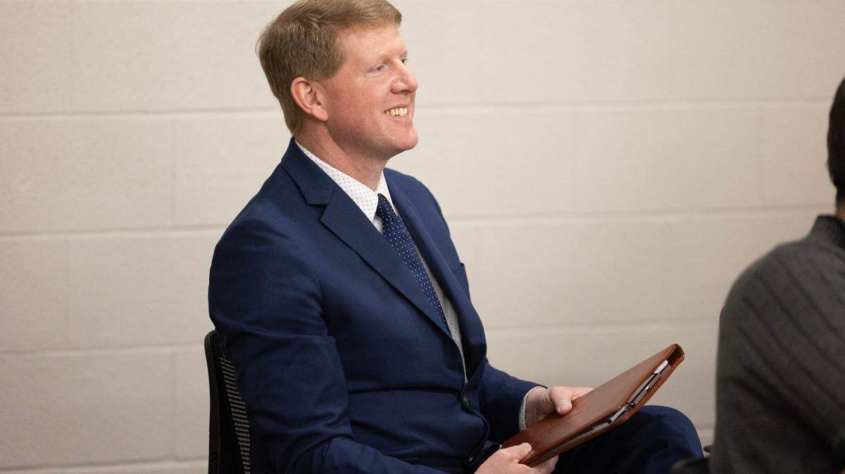 File photo of Superintendent Kelly Bielefeld from March 2023. He fielded questions Tuesday about the building closure process and the district’s financial path forward.