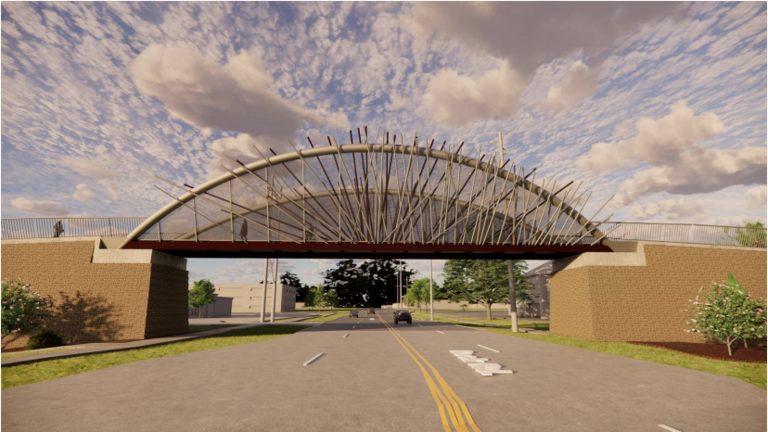 City plans $18M pedestrian bridge over Rock Road; Koch donation will help
