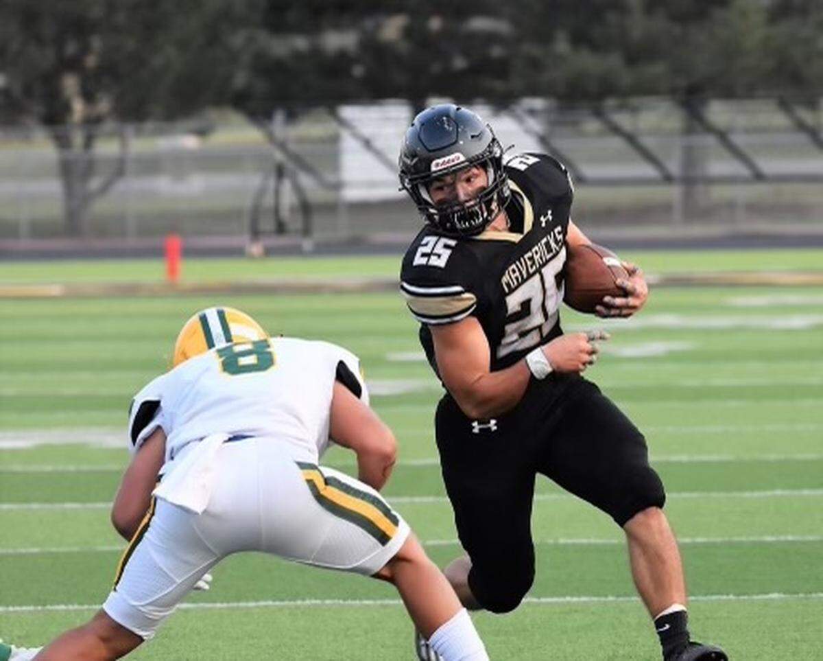 Maize South senior running back Evan Cantu leads the state for 11-man football with 1,371 rushing yards through six games this season.