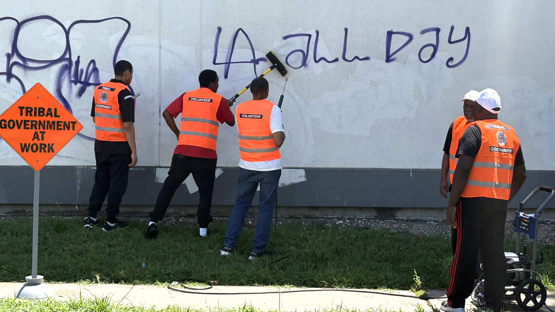 See less graffiti in Wichita? Here’s the faith group behind the removal effort