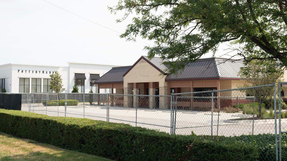 The former Outback Steakhouse building at Bradley Fair is set to be demolished. The restaurant opened in 1993 and closed in April after its lease expired.