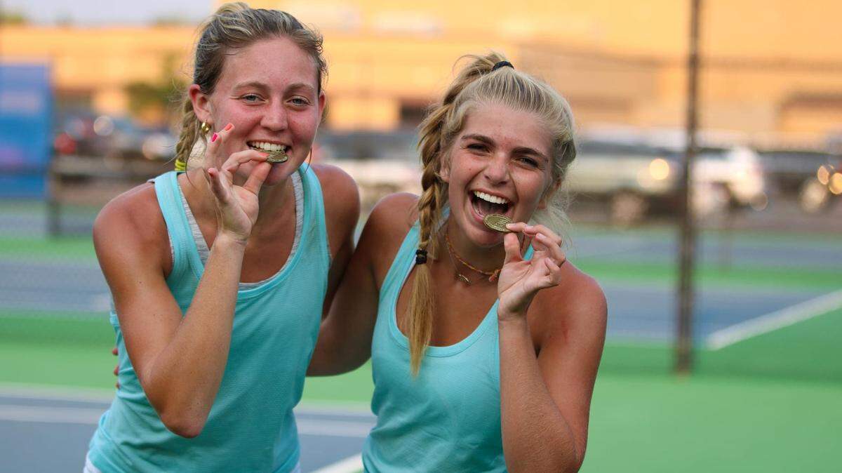 The Wichita Trinity Academy doubles team of Darcy Dunne and Sophia Majors earned a No. 1 seed at the Class 4A state girls tennis tournament this weekend.