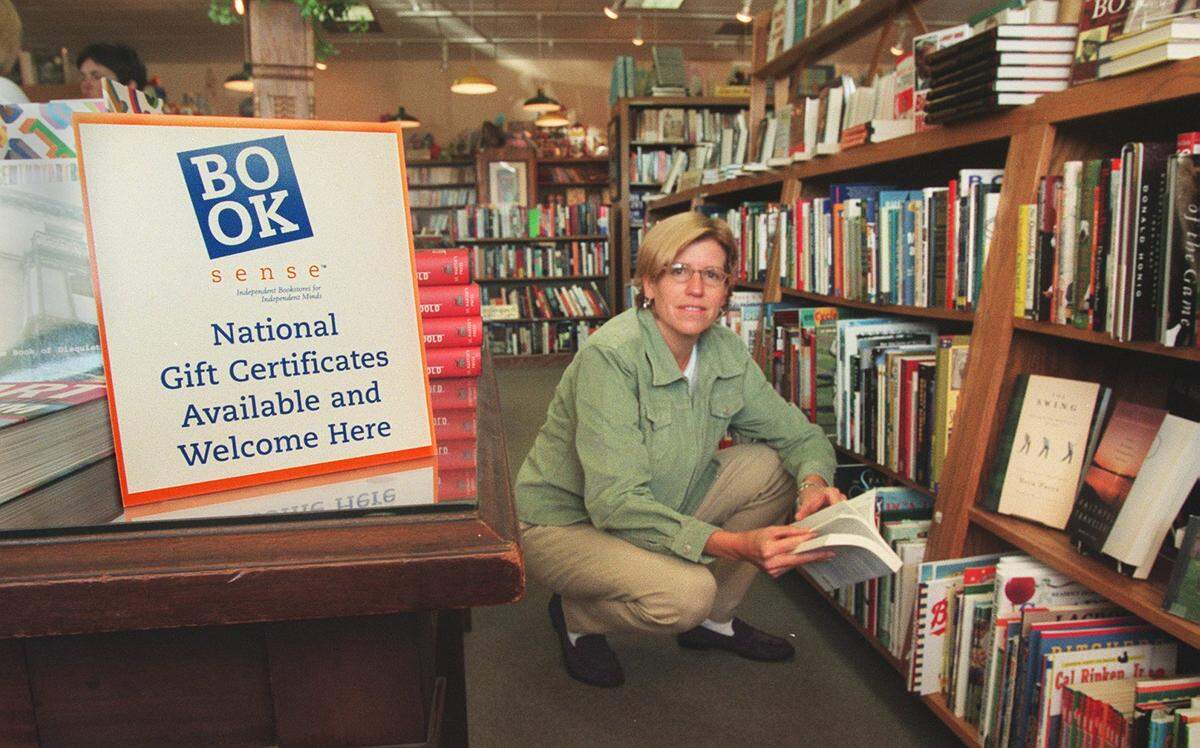 Sarah Bagby pictured in Watermark Books & Cafe a few years after she purchased the store and moved it to Lincoln Heights Village.