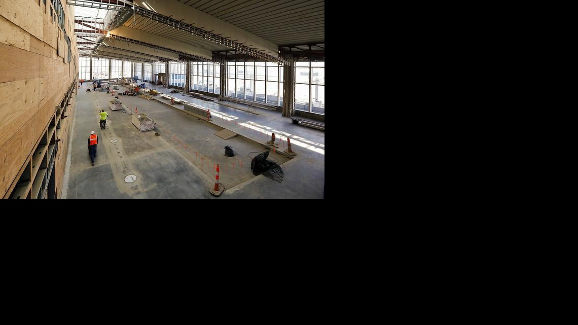 Construction at the Wichita Dwight D. Eisenhower National Airport terminal building. (March 27, 2014)

