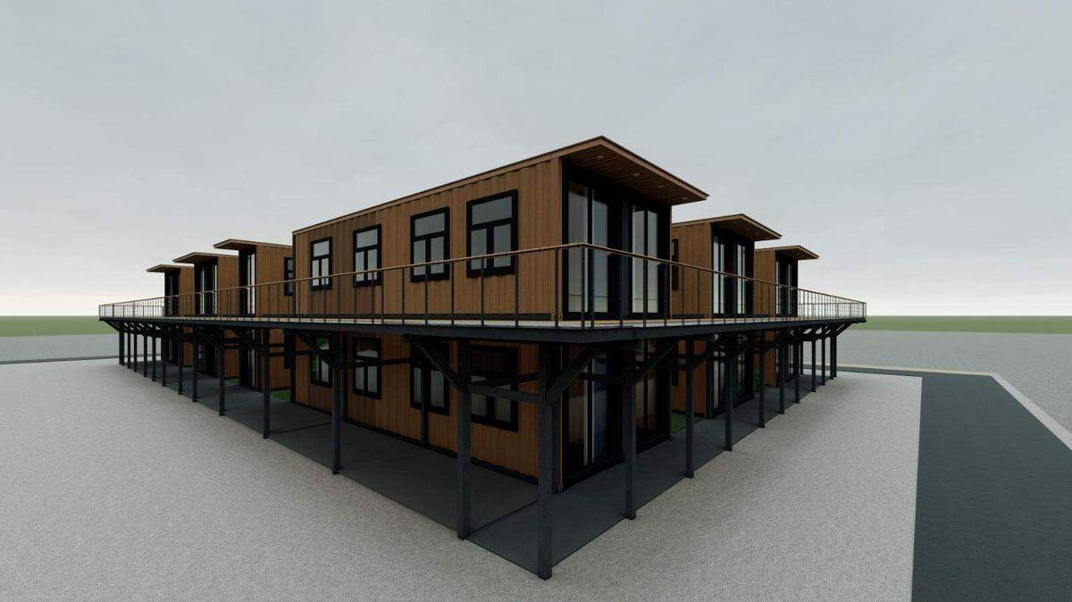 This is an example of what developer Abdul Arif’s shipping container housing in the SoCe neighborhood may look like.