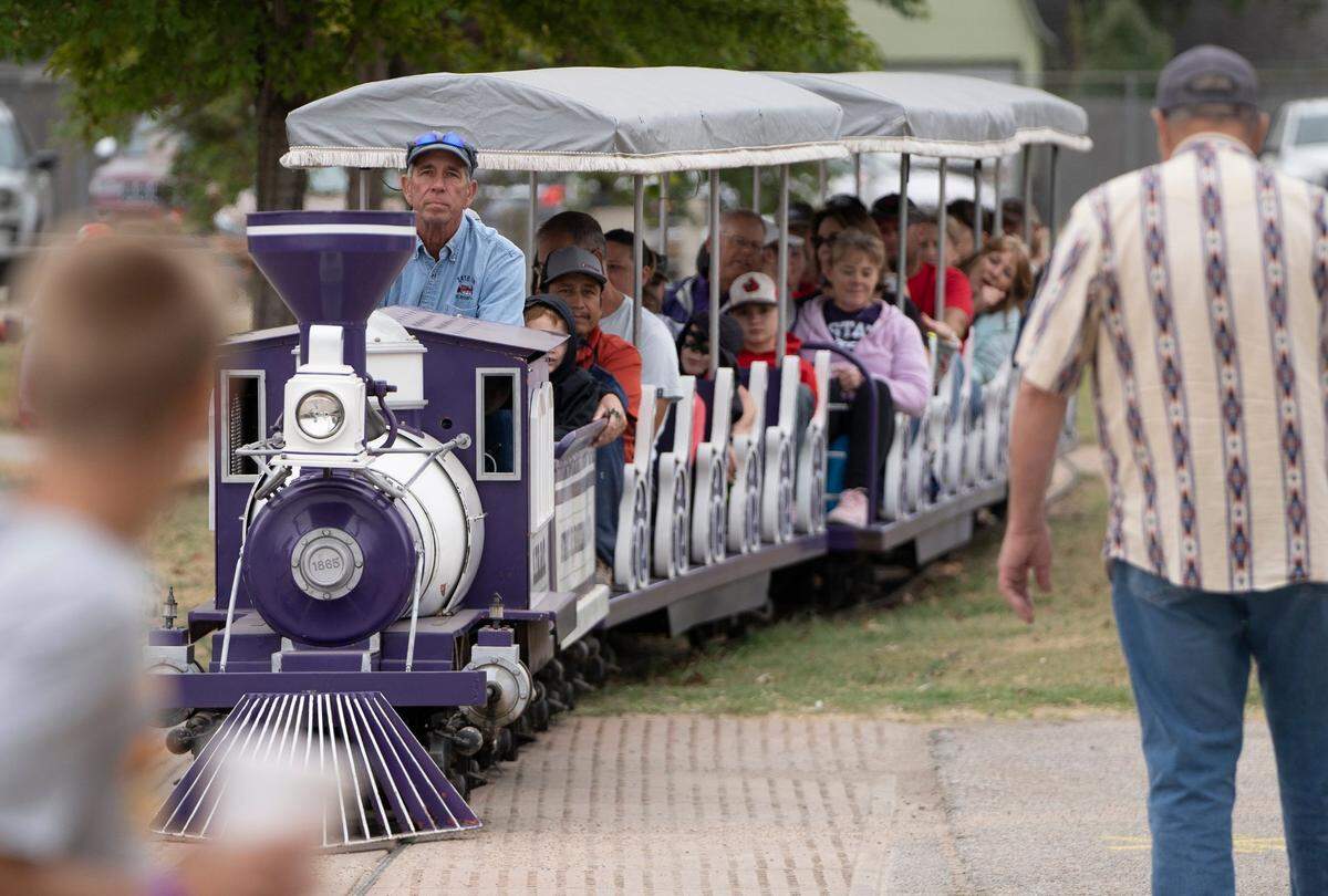 The Kansas State Fair train is a popular attraction for tiny attendees to the Kansas State Fair.