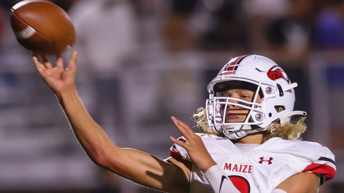 Maize quarterback Avery Johnson threw for 358 yards and rushed for 79 yards to lead the Eagles to a 42-14 road win over Andover Central on Friday.