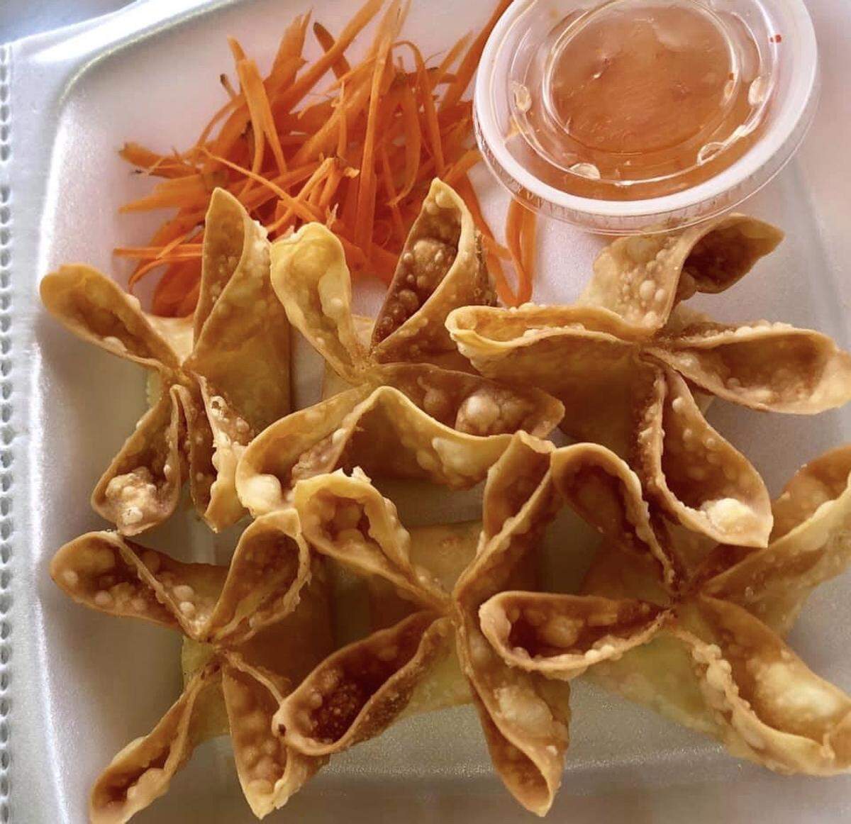 Crab Rangoon are one of the specialties of the Thai Rific Food Truck.
