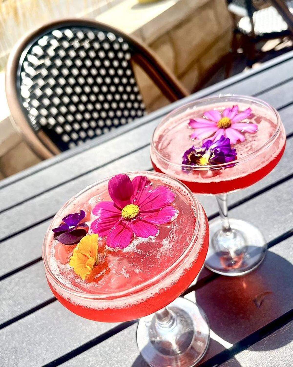 Vora Restaurant European is advertising a Bitter Barbie Ha’Penny made with gin, cranberry, China-China, grenadine, Turmeon rose vermouth, lemon and local flowers.