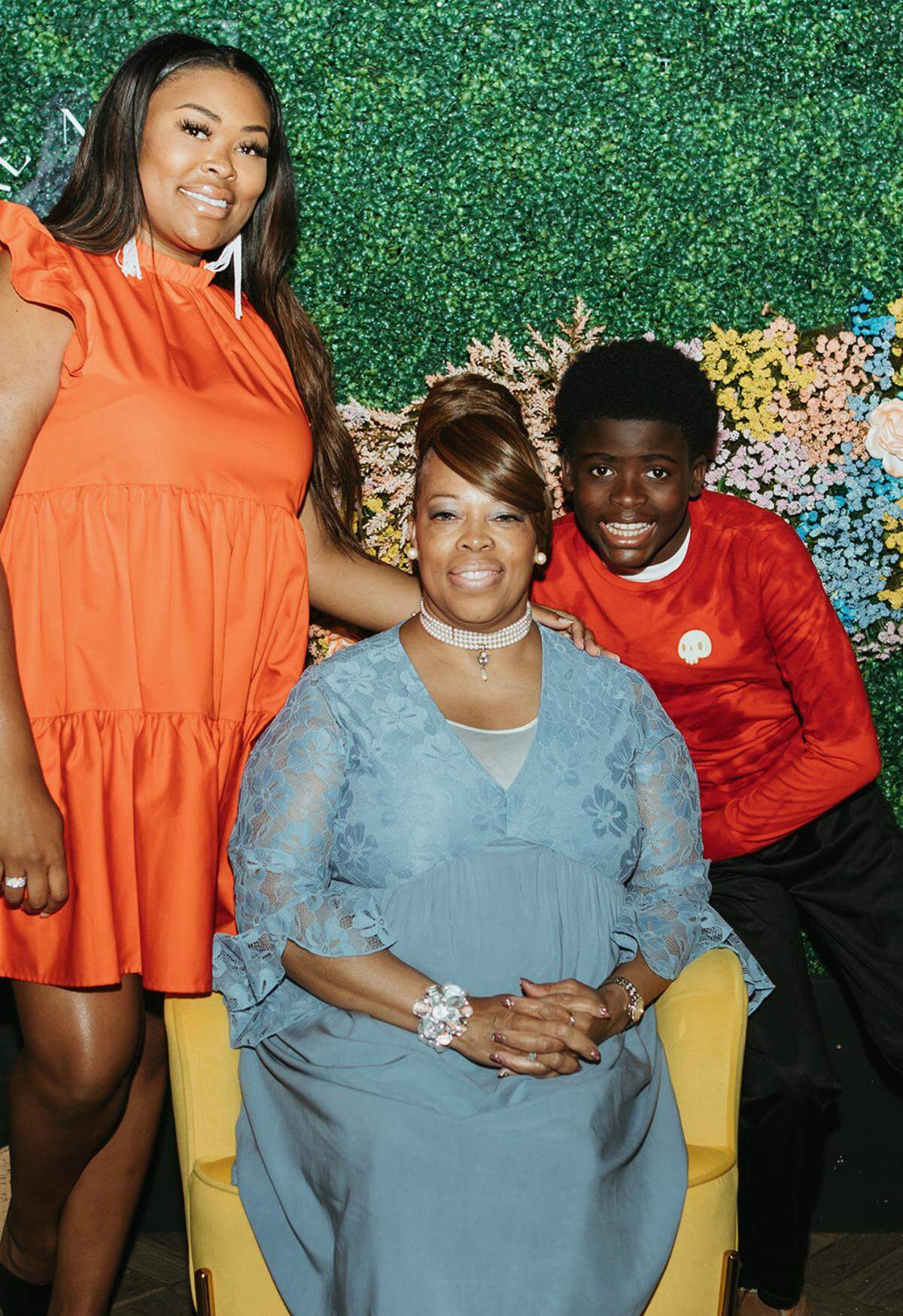 Veronika Henderson, left, with her mother, Sabrina Woods Henry Freeman, and son, Luke Henderson.