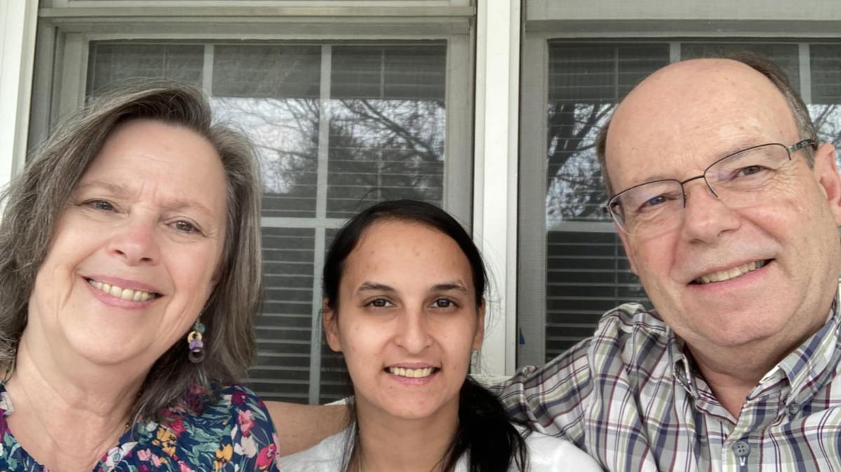 Mariana Christian with Debbie and John Matthew, who became like parents to her.