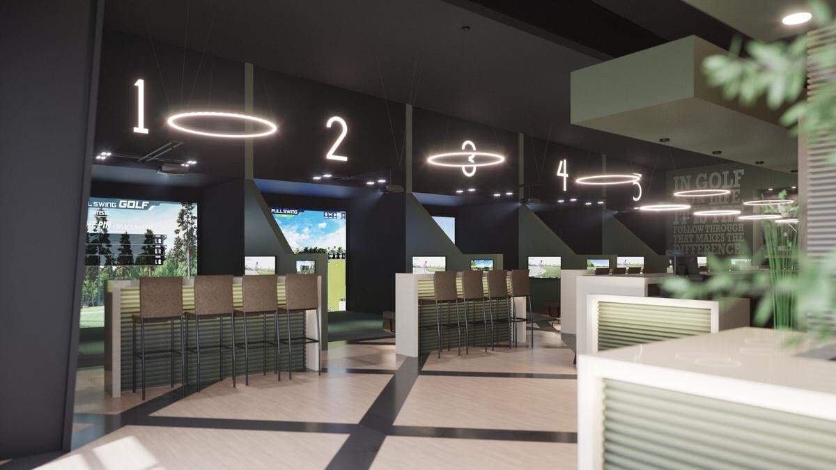 ShotSuite is an indoor golf simulator bar planned for District 96, the development near K-96 and Oliver.