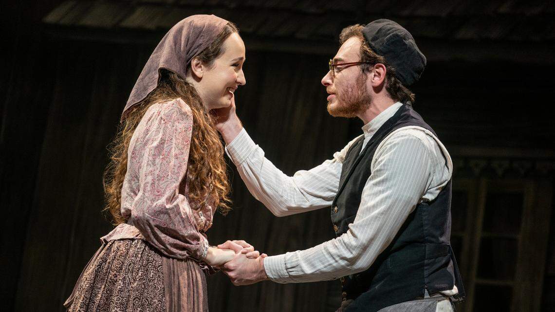 Kelly Gabrielle Murphy and Daniel Kushner star as Tzeitel and Motel in the North American Tour of “Fiddler on the Roof,” which is stopping in Wichita this week.