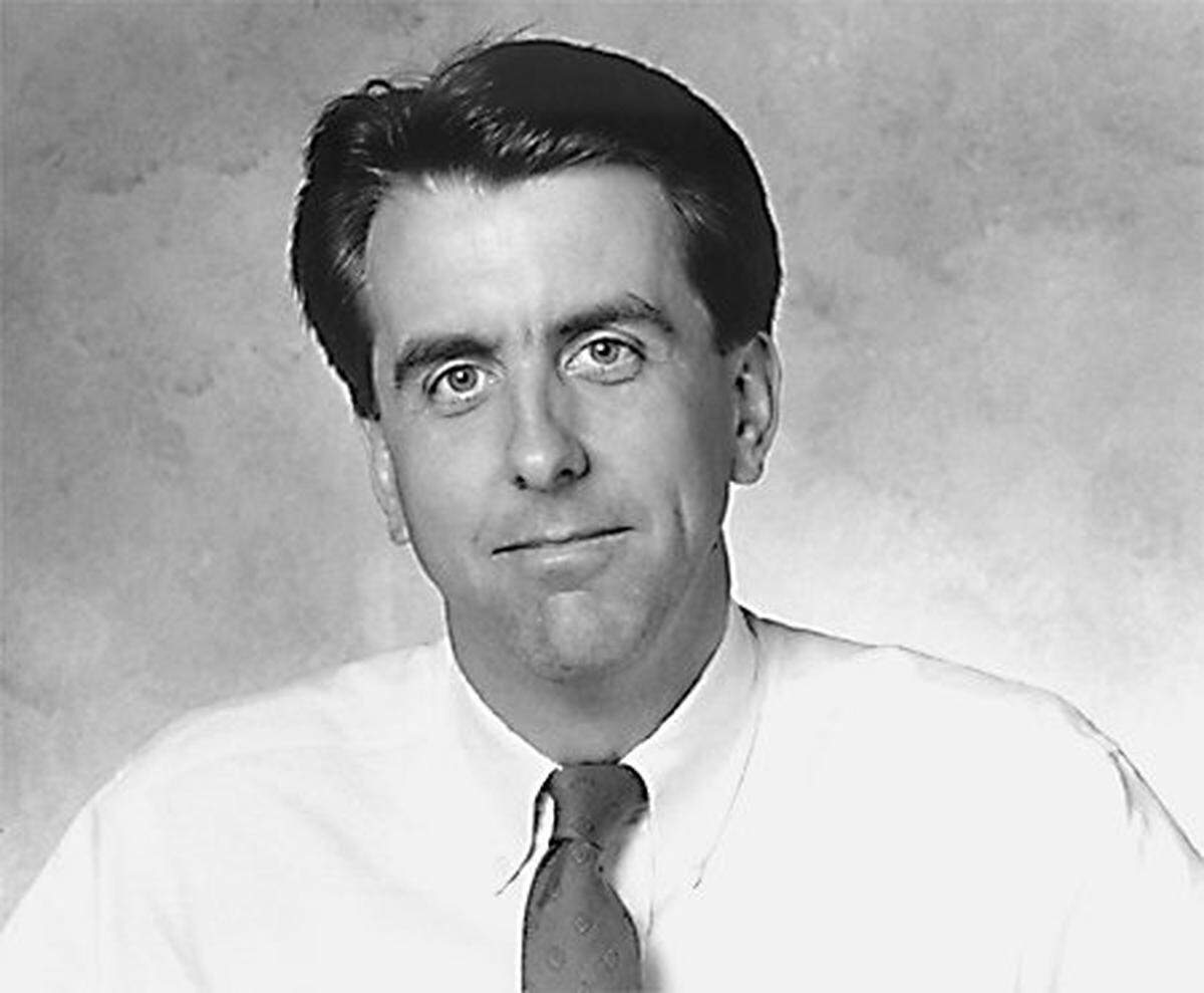 A vintage photo of newsman Tom Shine, before almost five decades in the business caught up with him.
