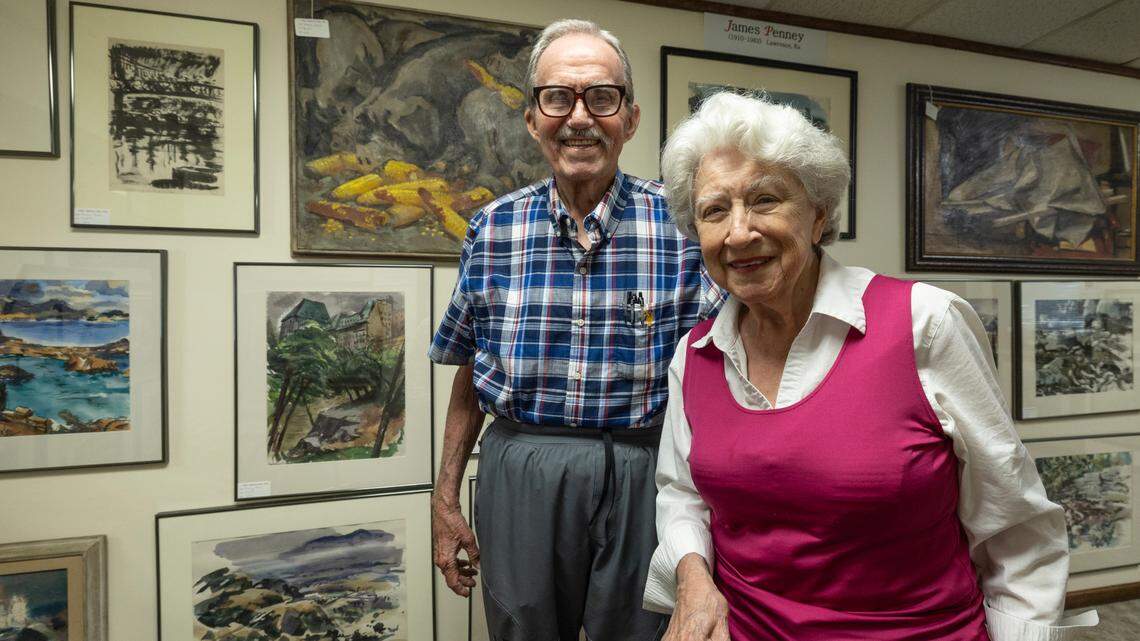 Les and Courtney Ruthven have operated Mid-America Fine Arts in Wichita for 50 years. Some of their pieces include works from John Steuart Curry and Birger Sandzén.