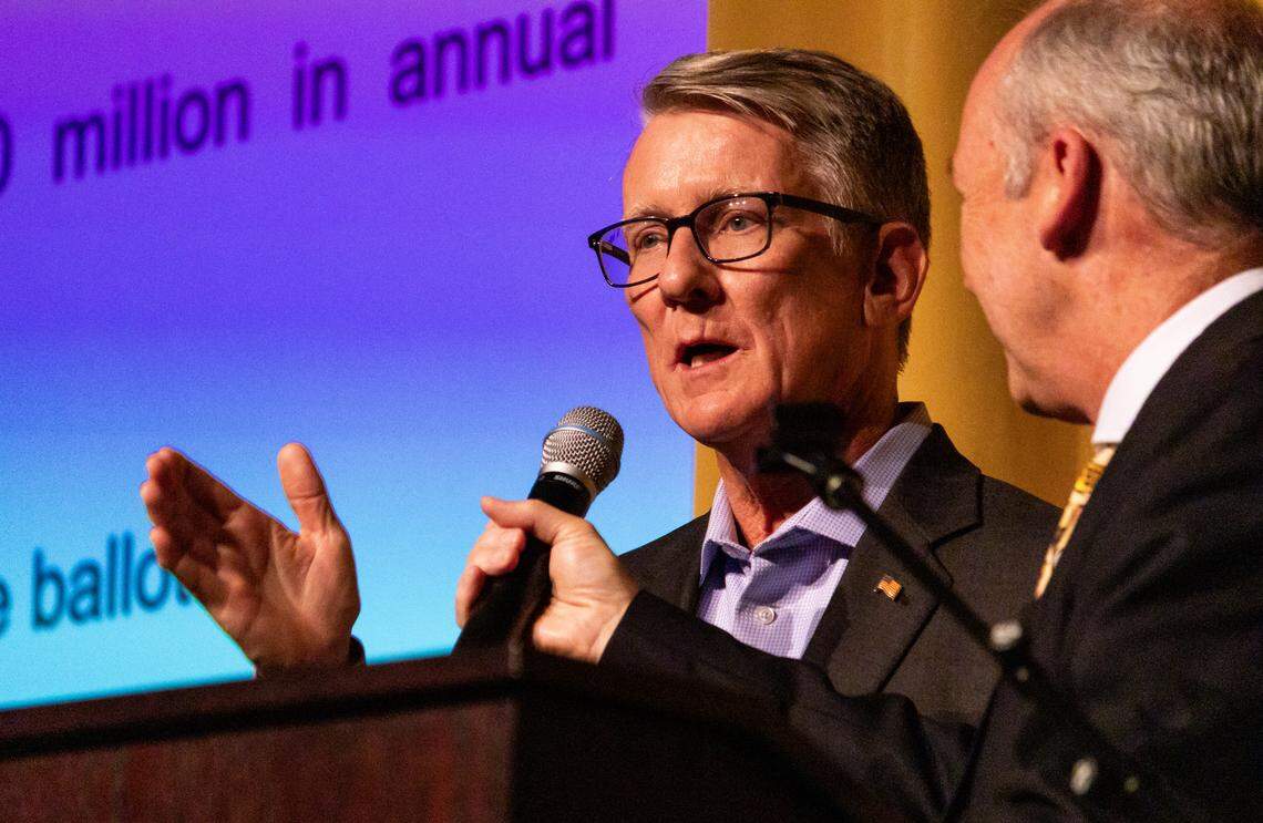 District 5 City Council Member J.V. Johnston gives his verbal commitment to Justice Together's housing and homelessness proposals during the 2026 Nehemiah Assembly. One of those proposals includes another sales tax initiative for affordable housing and homelessness.