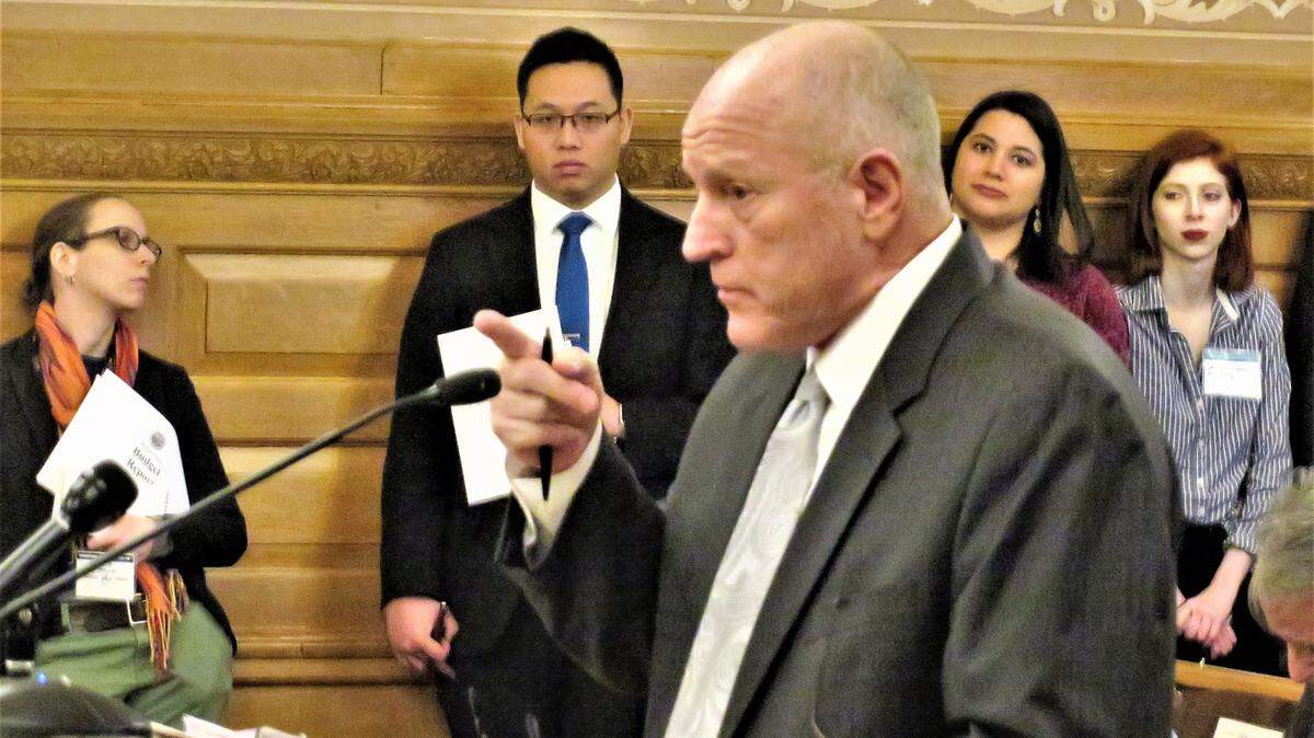 Budget Director Larry Campbell answers questions from legislators during Thursday’s budget release meeting.