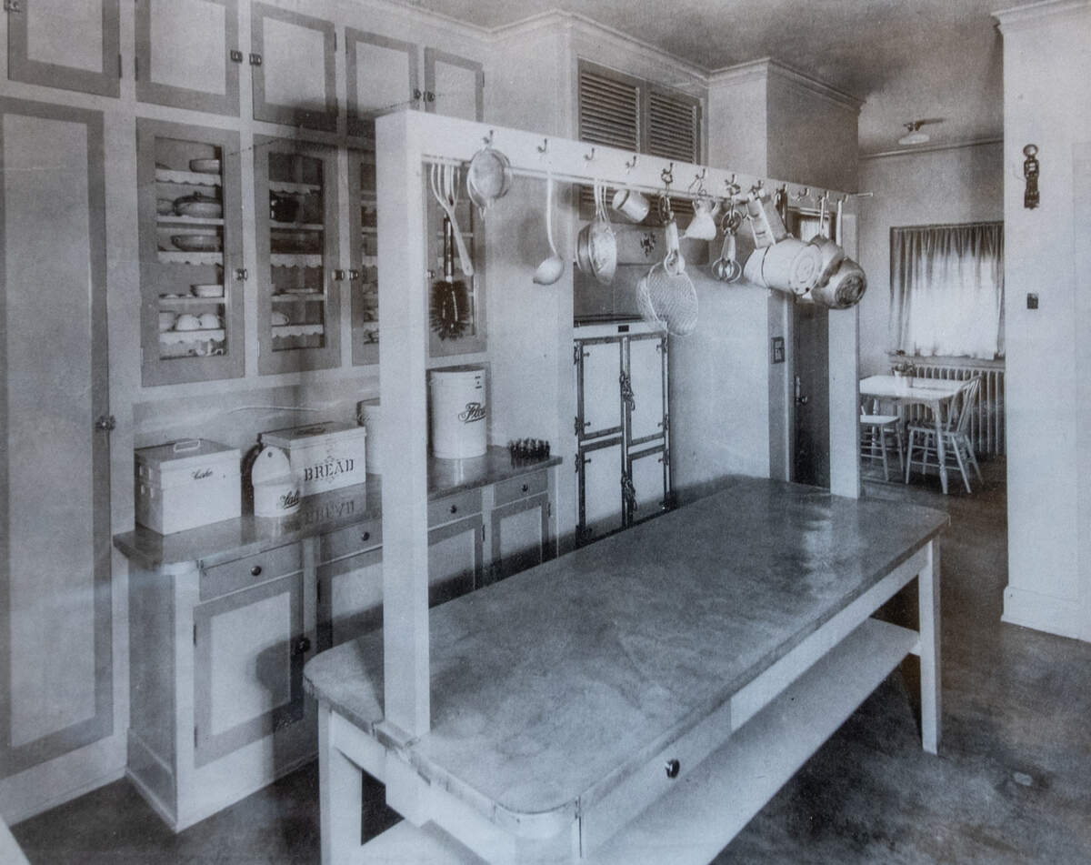 A view of what the kitchen in The Clapp Manor would have looked like in its early days.