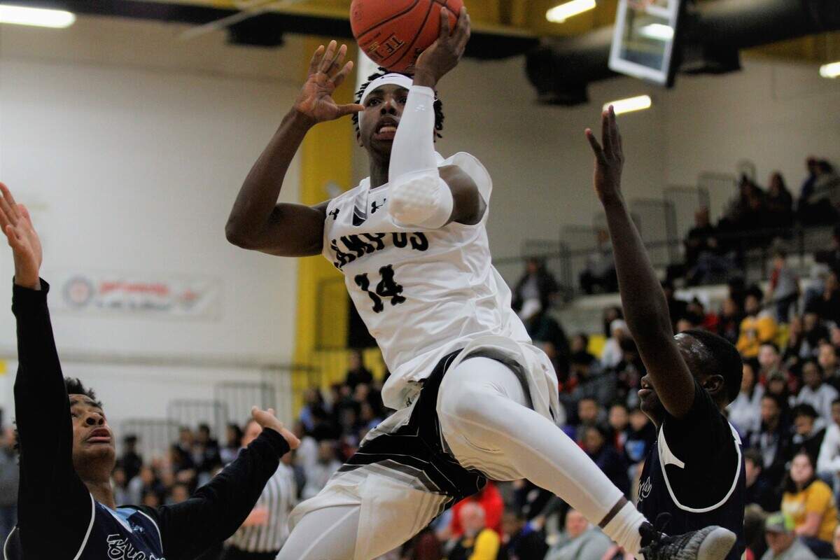 Campus junior guard Steele Chapman scored 10 points in the Colts’ 75-47 win over Wichita East in the AVCTL/GWAL Challenge on Saturday. (Jan. 12, 2019)