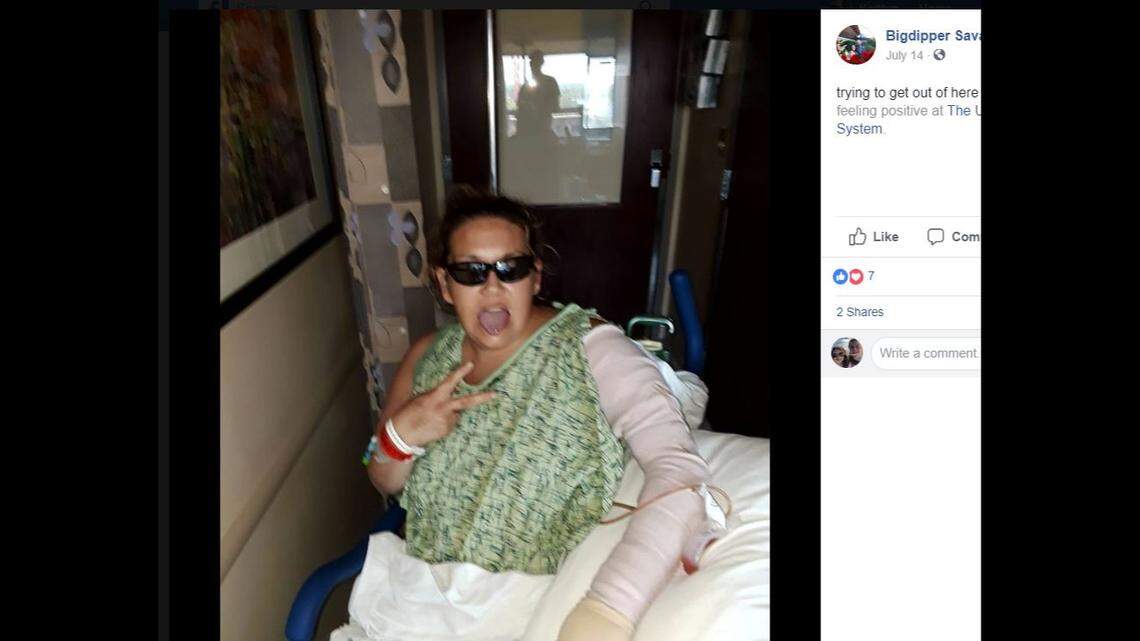 Tamara Owsley-Savard, 32, of Topeka, Kansas, is fighting flesh-eating bacteria that may have been caused by a spider bite.