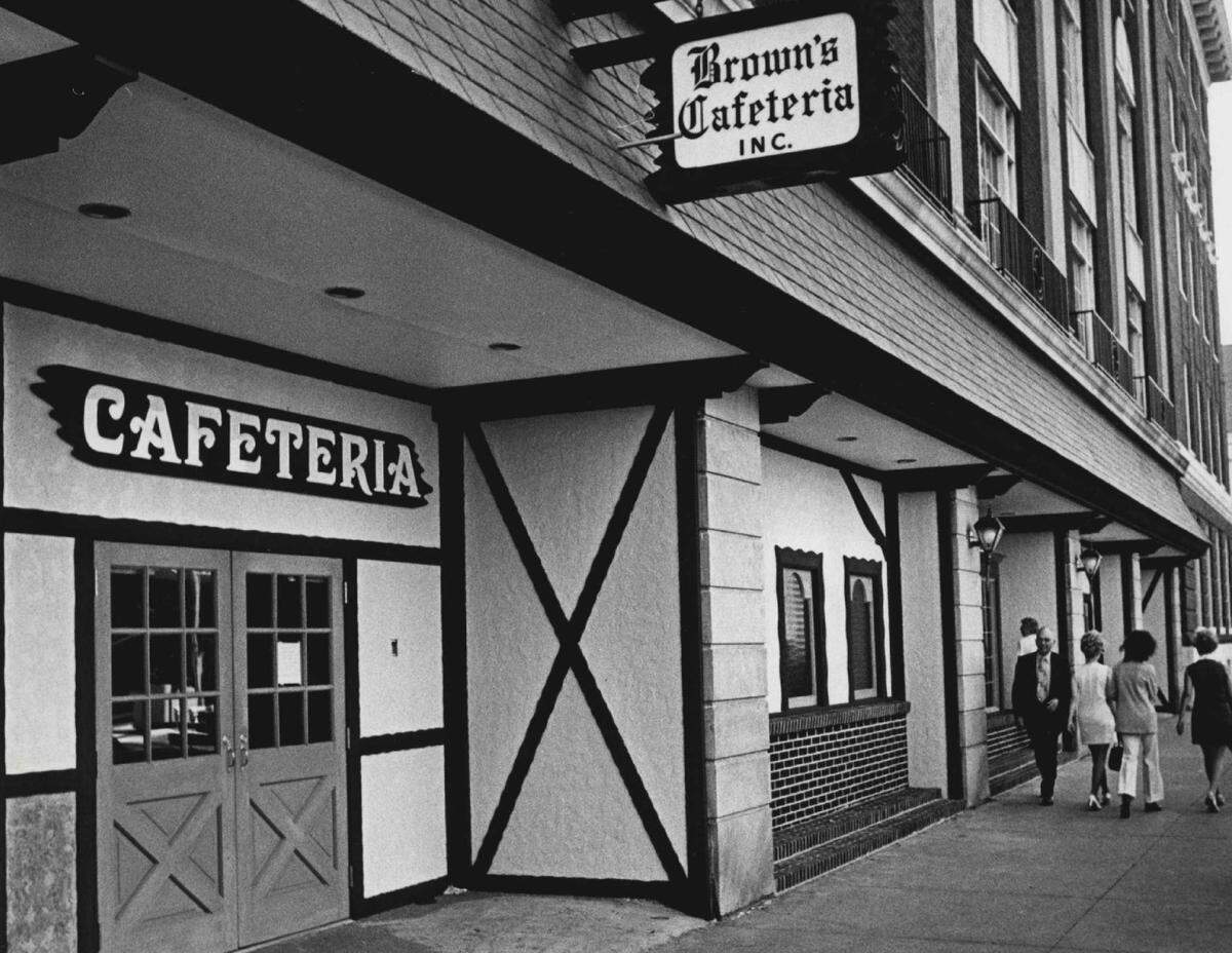 Brown’s Cafeteria was the third in a series of restaurants owned by Richard Brown and family. It opened in 1972 at 212 N. Market.