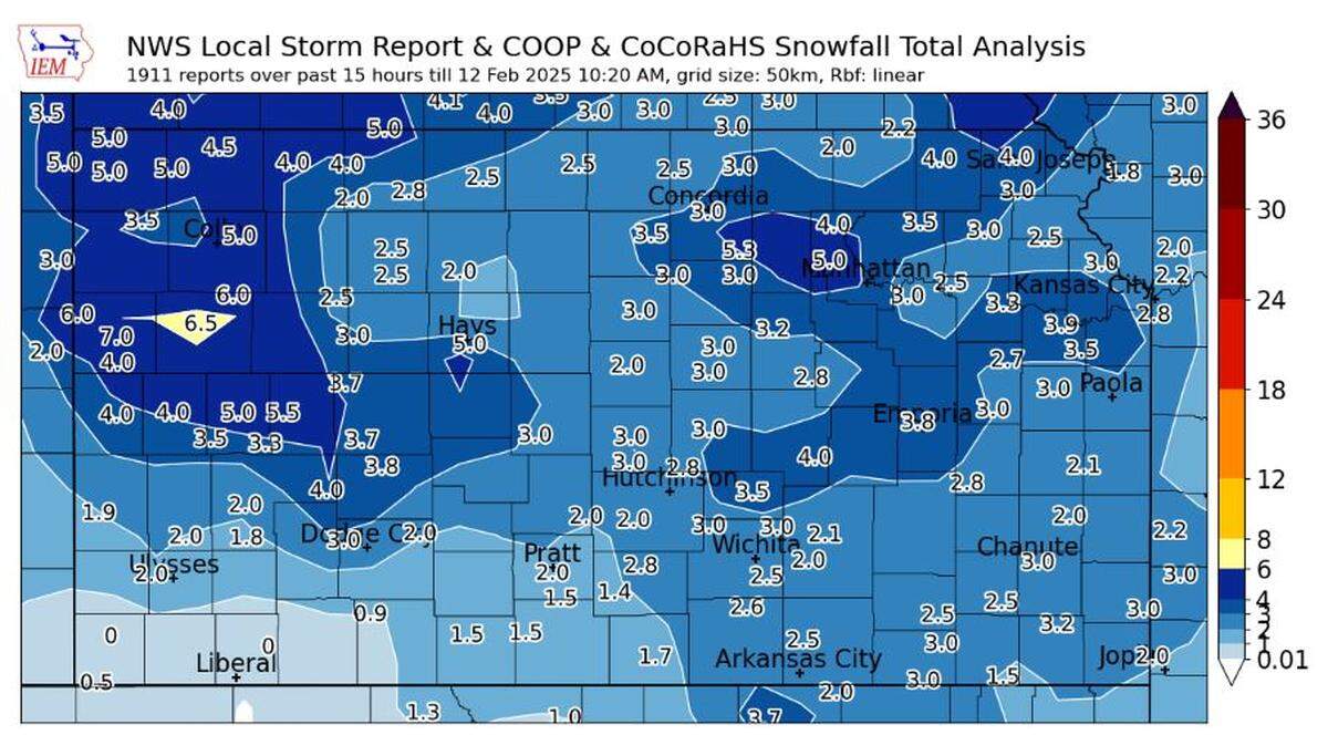 A look at snowfall totals around the state.